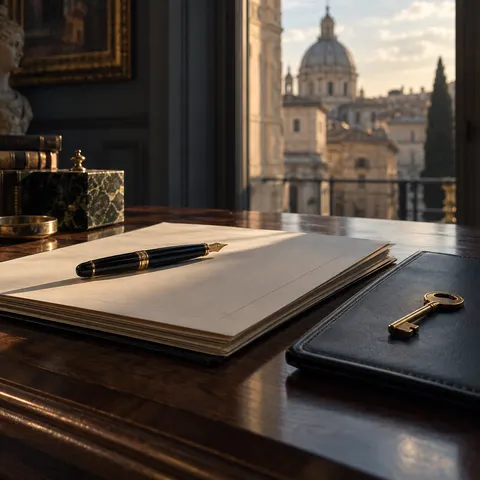 Documenti, penna e chiave pronti per il passaggio di proprietà