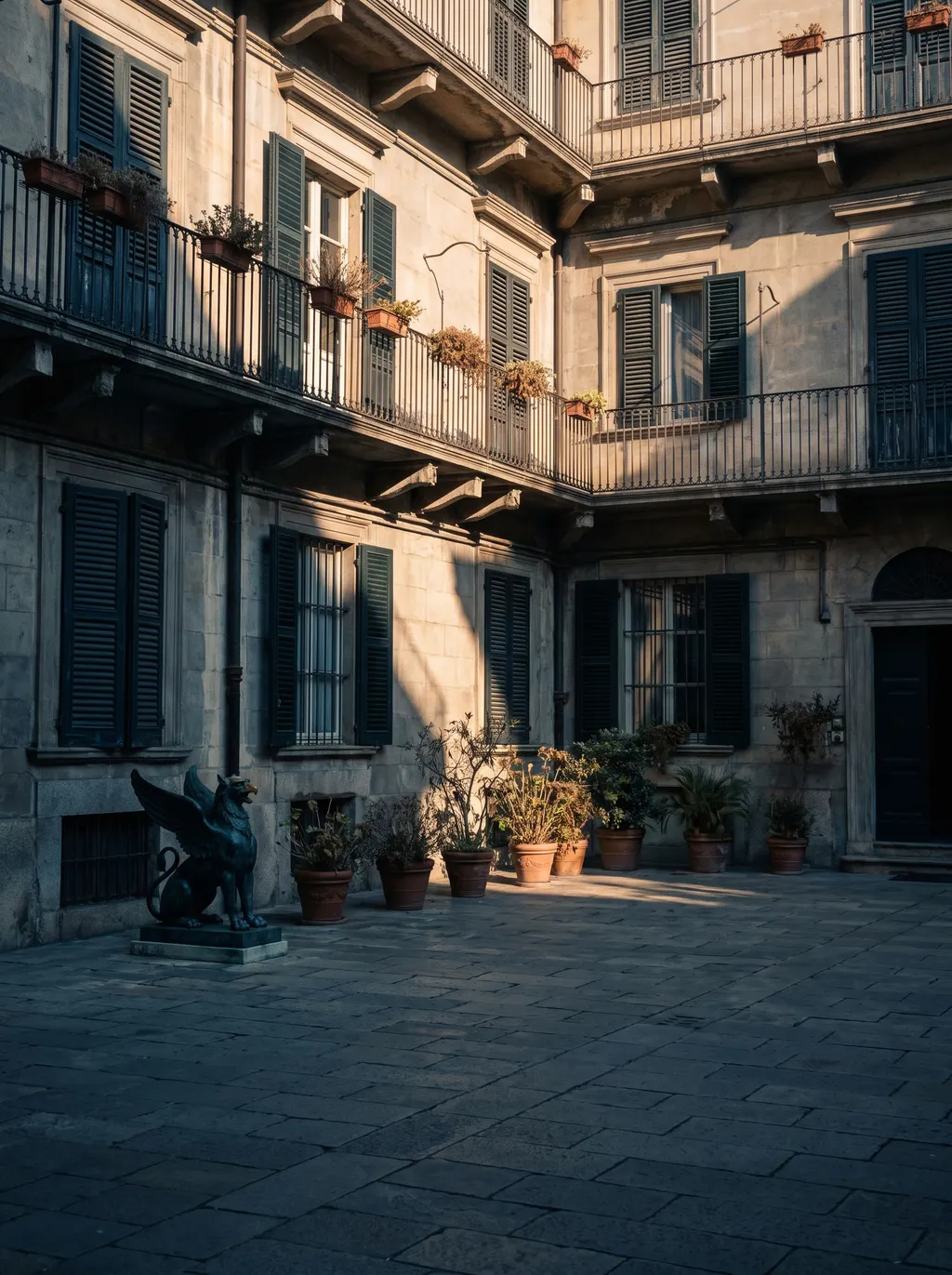 Cortile di una proprietà familiare italiana